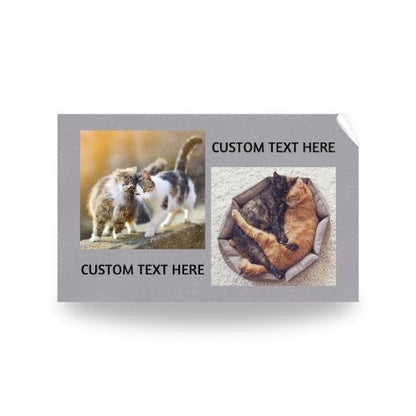 2 Photos with Text | Personalised Towel